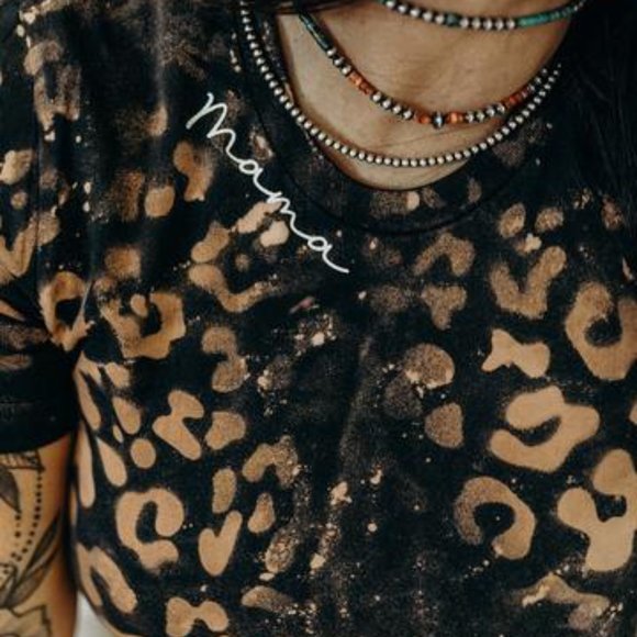 BLEACHED LEOPARD MAMA Dye Tee - Picture 6 of 6